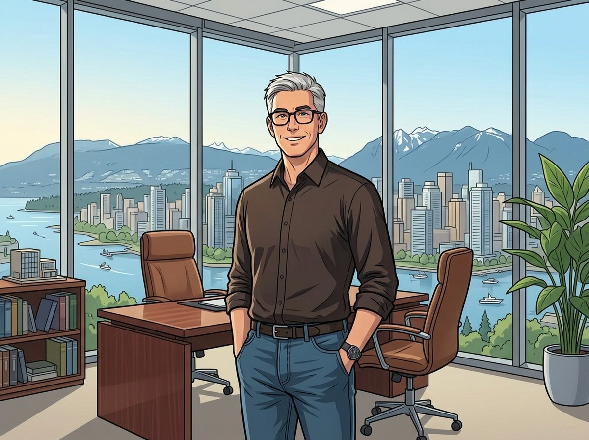 Matt Gates in his Vancouver office